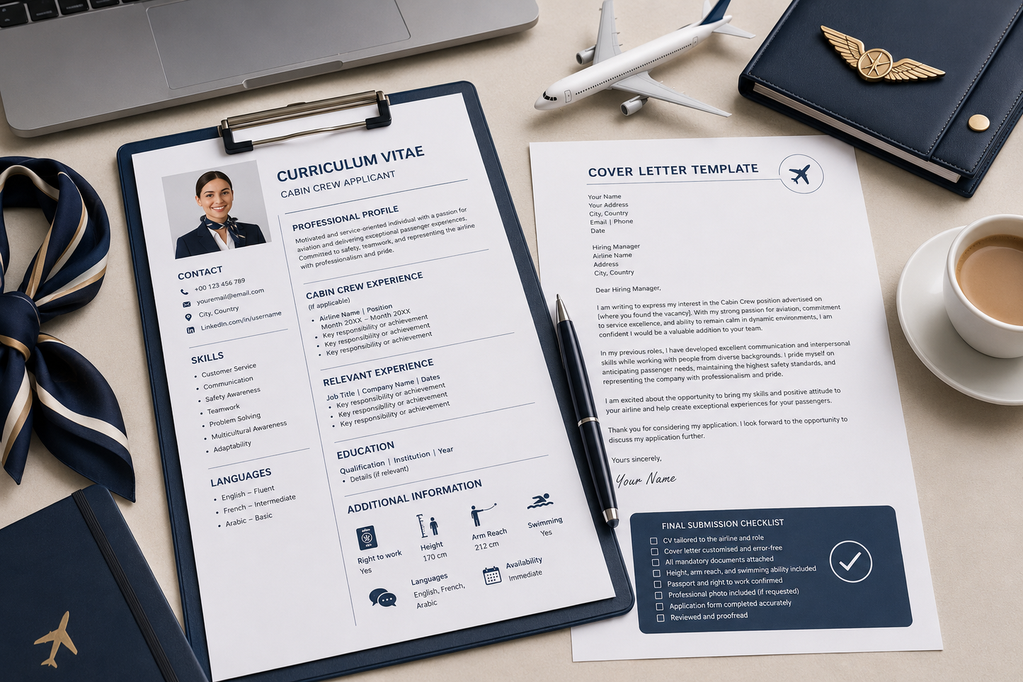 Aviation CV & Cover Letter Template